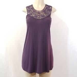 DEBBIE M. Lace Top Knit Dress